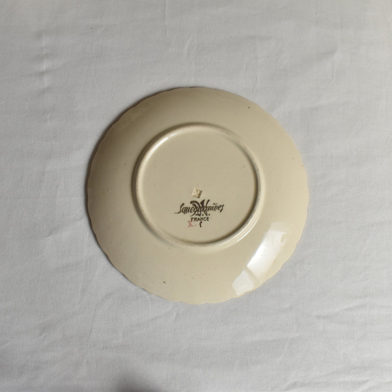 Antique Cup & Saucer, Sarreguemines Louis XV A