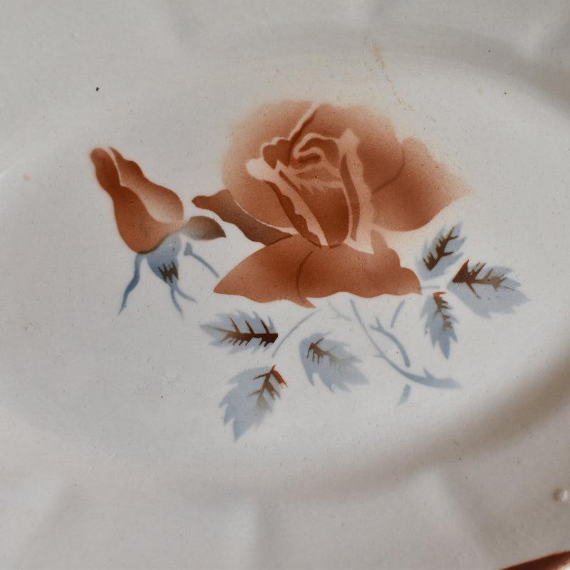 Vintage Digoin & Sarreguemines Ravier Rose B