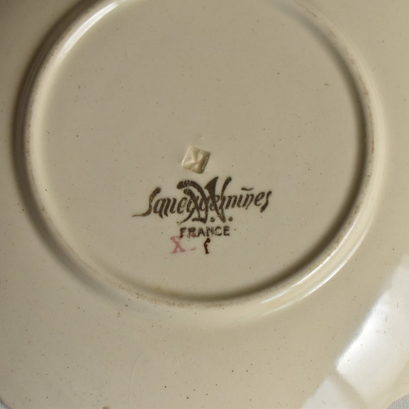 Antique Cup & Saucer, Sarreguemines Louis XV A