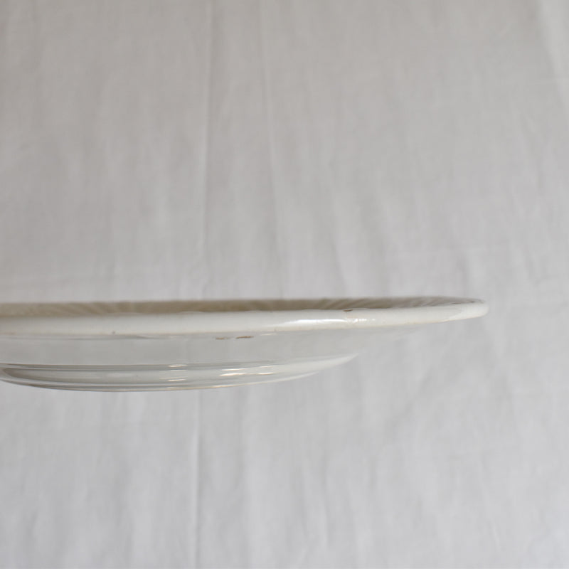 Antique dessert plate, Creil et Montereau, relief, B