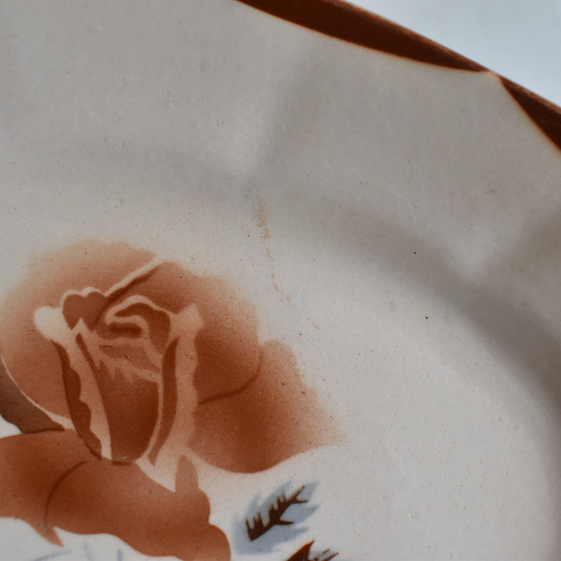 Vintage Digoin & Sarreguemines Ravier Rose B