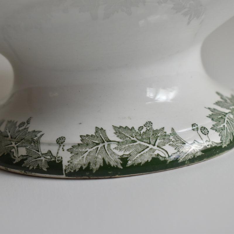 Antique soup tureen without lid, Saint-Amand, Platane