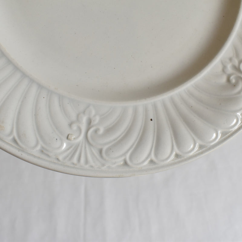 Antique dessert plate, Creil et Montereau, relief, B