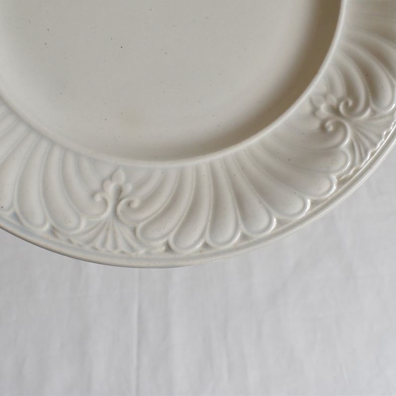 Antique dessert plate, Creil et Montereau, relief, B