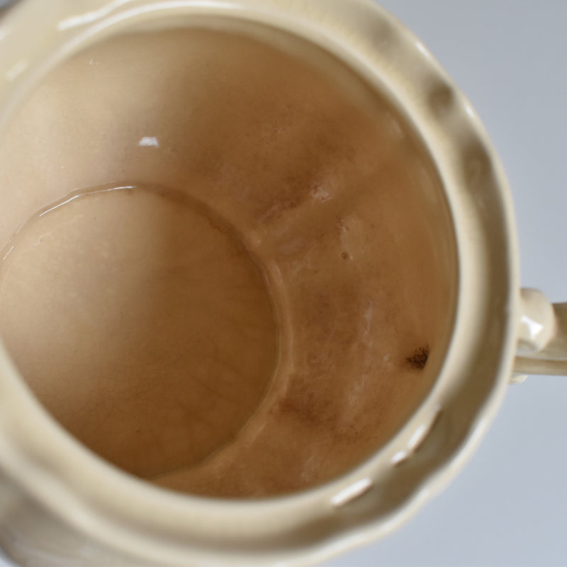 Vintage Sugar Pot, Digoin & Sarreguemines, Floral Rim