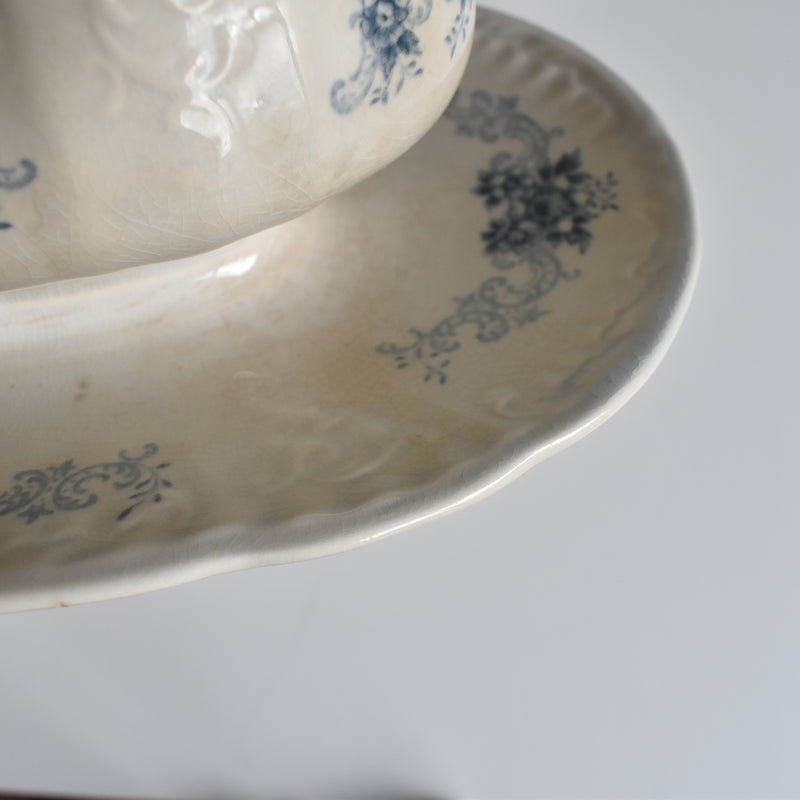 Antique Sauce Boat U&C Sarreguemines Aïda A
