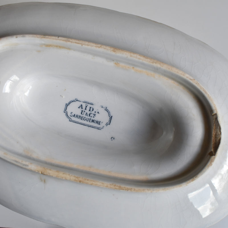 Antique Sauce Boat U&C Sarreguemines Aïda B