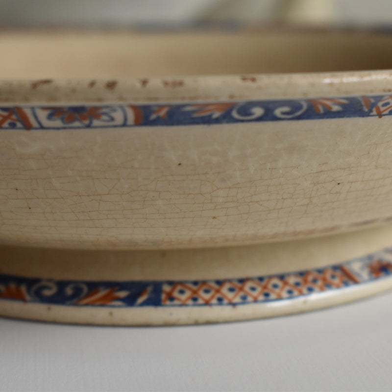 Antique compote dish E. Bourgeois Rouen XVII