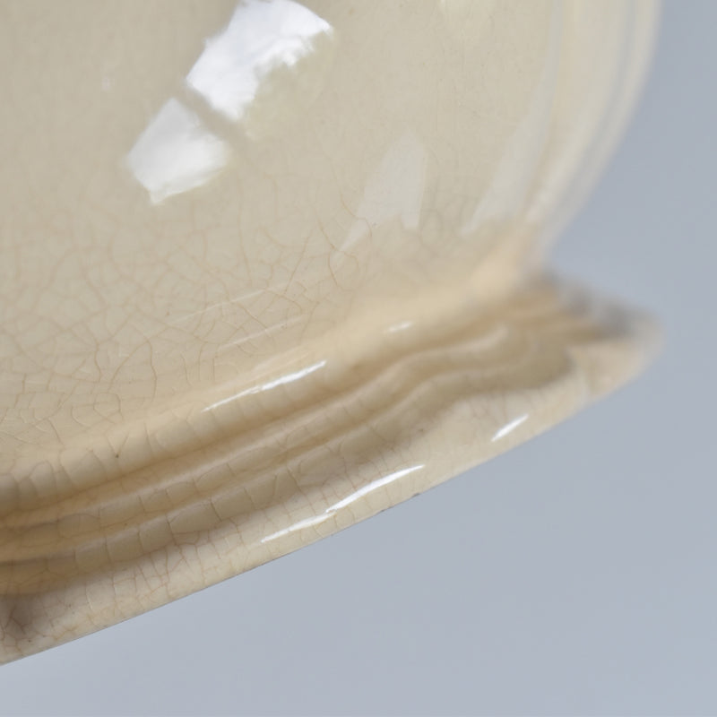 Vintage Sugar Pot, Digoin & Sarreguemines, Floral Rim