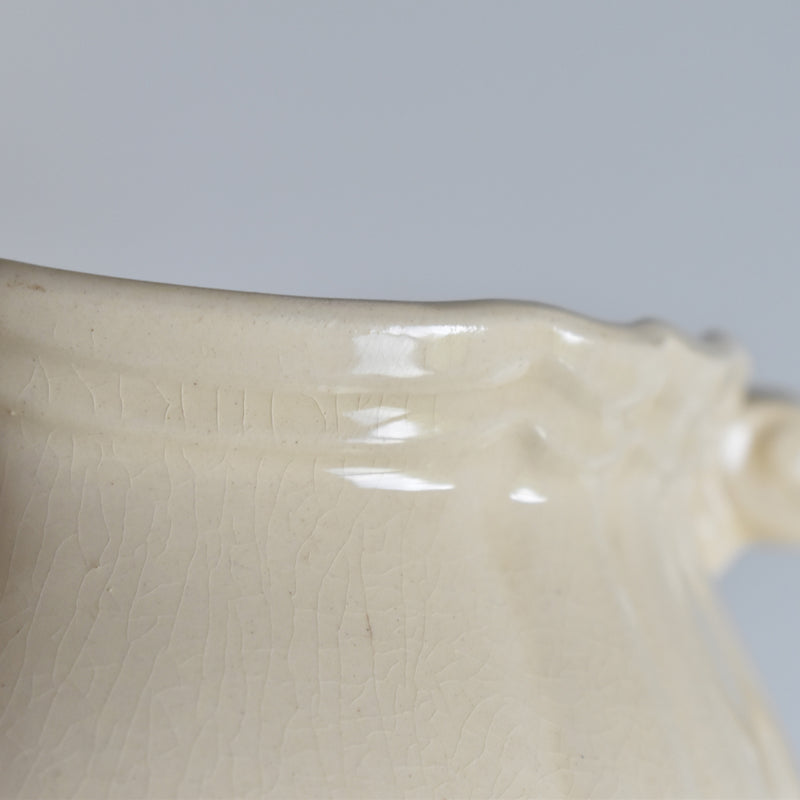 Vintage Sugar Pot, Digoin & Sarreguemines, Floral Rim