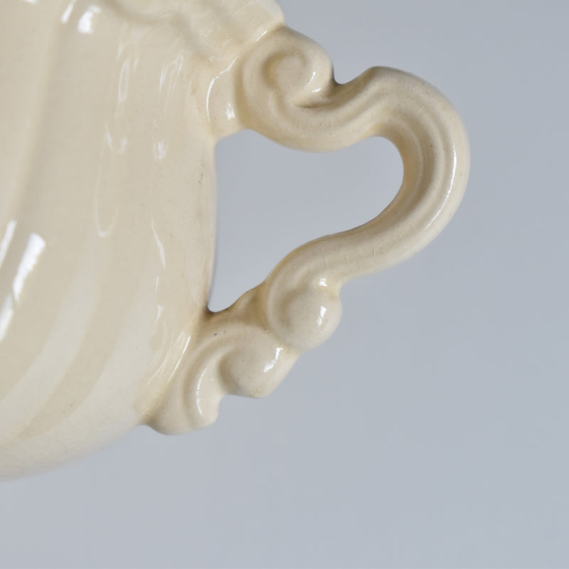 Vintage Sugar Pot, Digoin & Sarreguemines, Floral Rim