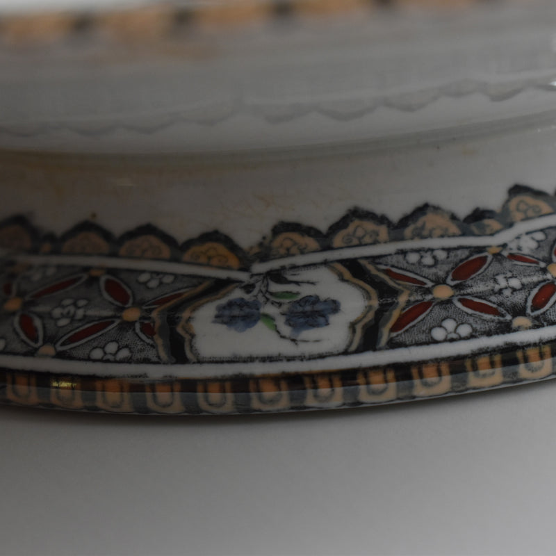 Antique Pedestal Plate, Minton Chinese Diaper