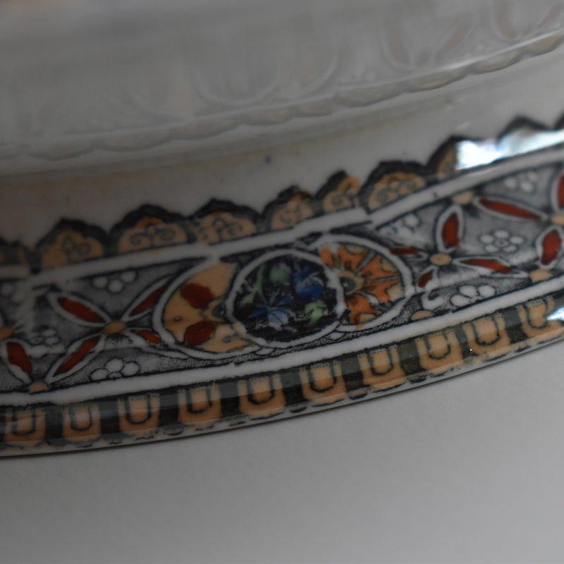 Antique Pedestal Plate, Minton Chinese Diaper