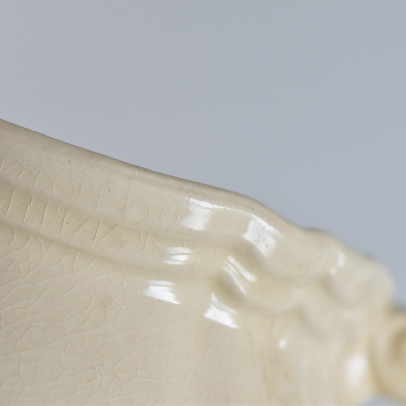 Vintage Sugar Pot, Digoin & Sarreguemines, Floral Rim