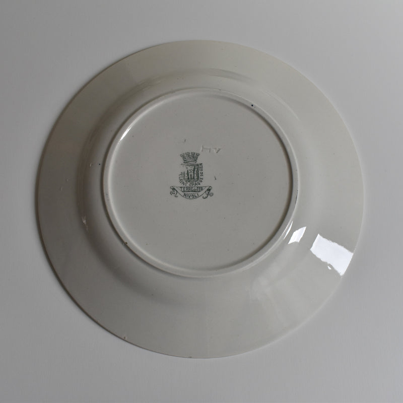 Antique Plate Gien Rivoli E
