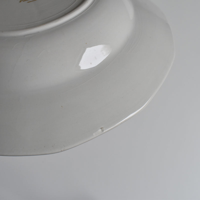 Vintage Deep Plate, Digoin & Sarreguemines, Fleurs de France A