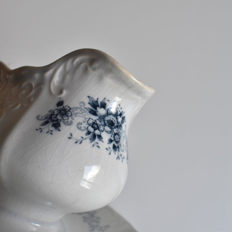 Antique Sauce Boat U&C Sarreguemines Aïda B