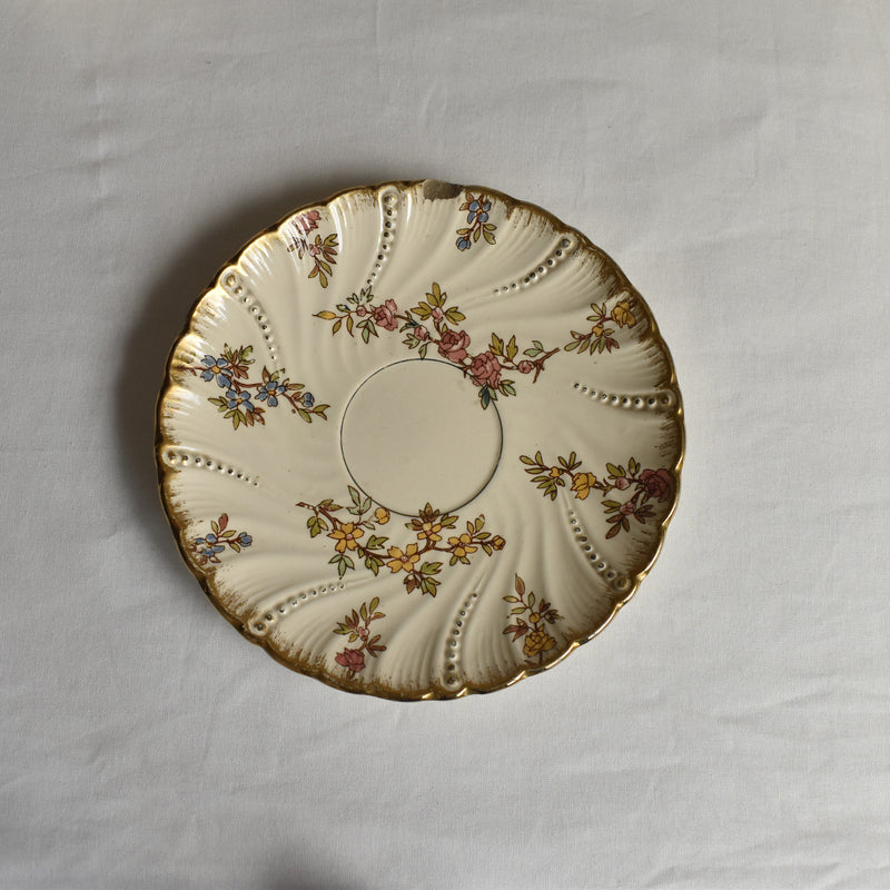 Antique Cup & Saucer U&C Sarreguemines Louis XV C