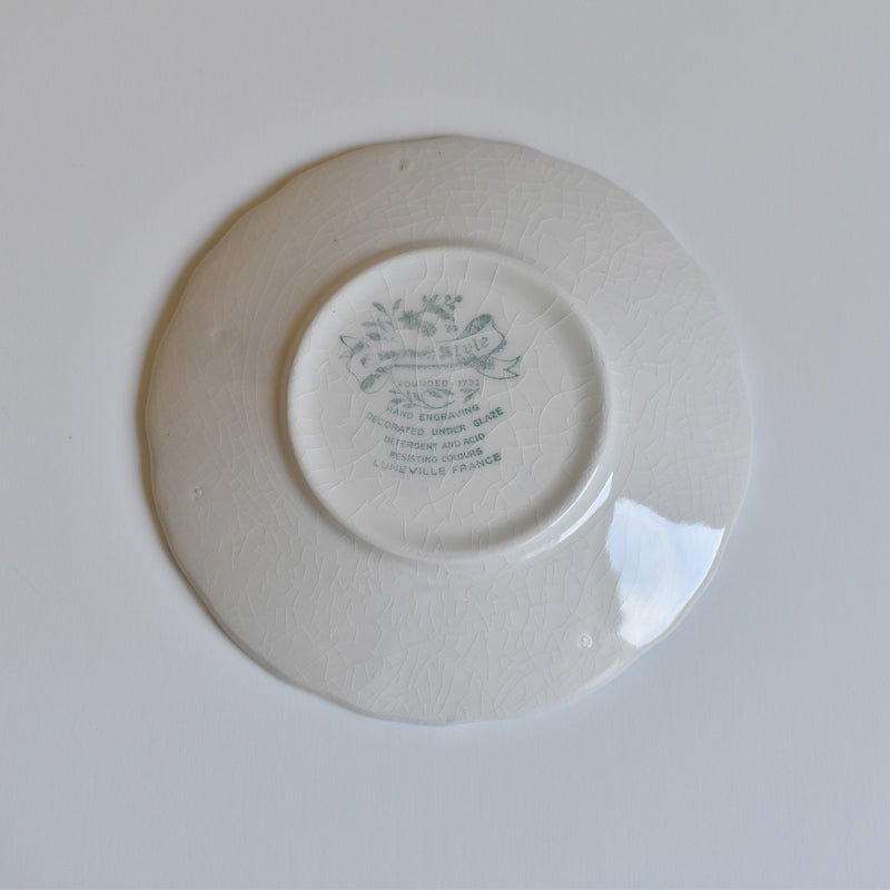 Vintage coffee cup & saucer Luneville, English Style (saucer has crazing) (partially displayed at the Osaka store)