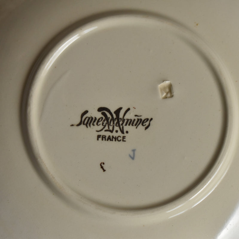 Antique Cup & Saucer U&C Sarreguemines Louis XV C