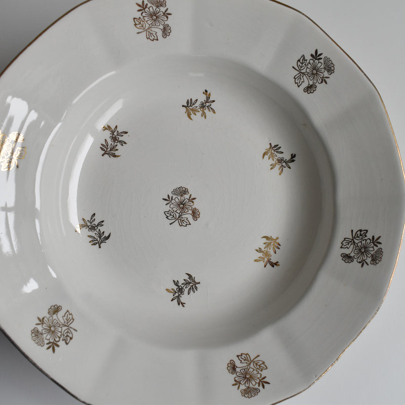 Vintage Deep Plate, Digoin & Sarreguemines, Fleurs de France A