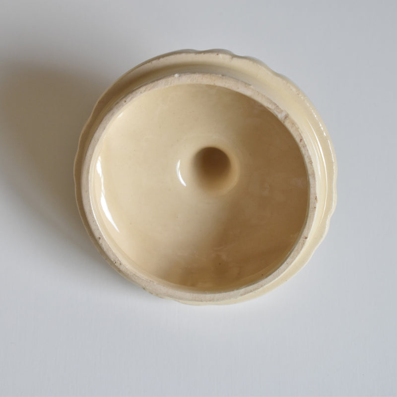 Vintage Sugar Pot, Digoin & Sarreguemines, Floral Rim