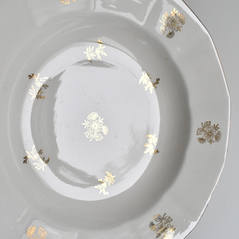 Vintage Deep Plate, Digoin & Sarreguemines, Fleurs de France A