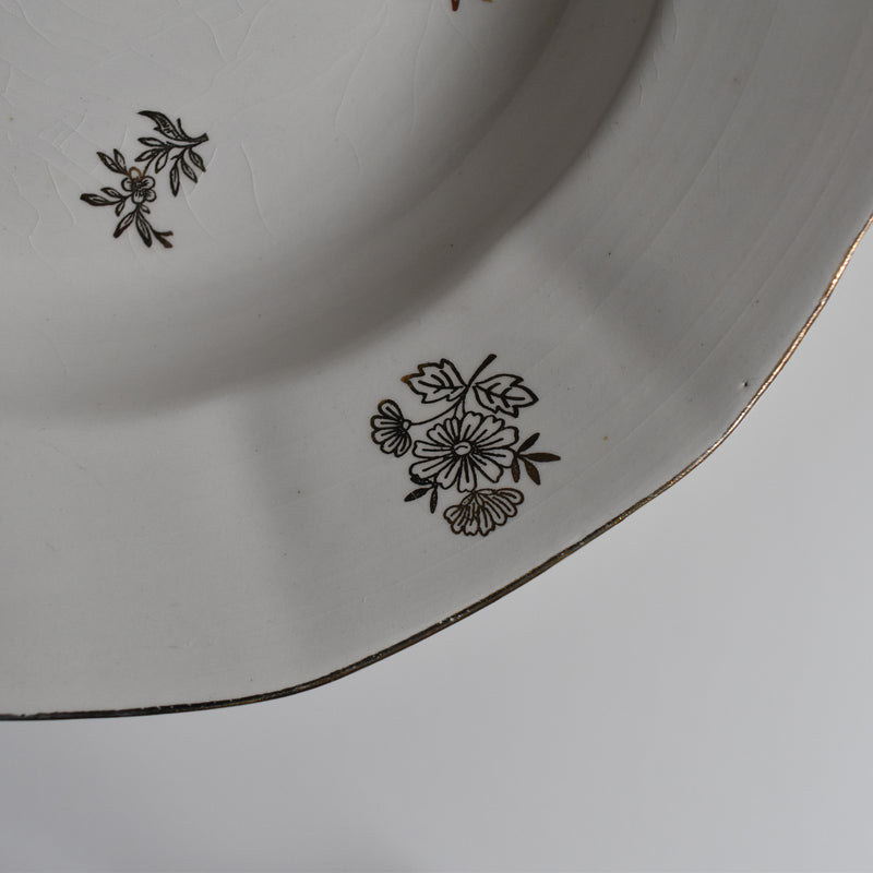 Vintage Deep Plate, Digoin & Sarreguemines, Fleurs de France A