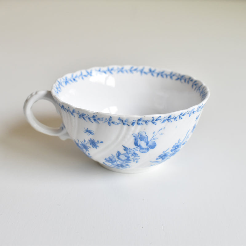 Antique cup, Sarreguemines, Perles Fleurs Bleues B