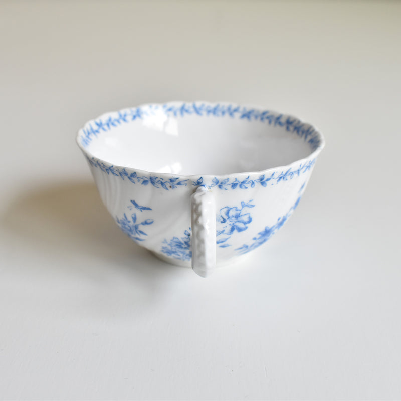 Antique cup, Sarreguemines, Perles Fleurs Bleues B