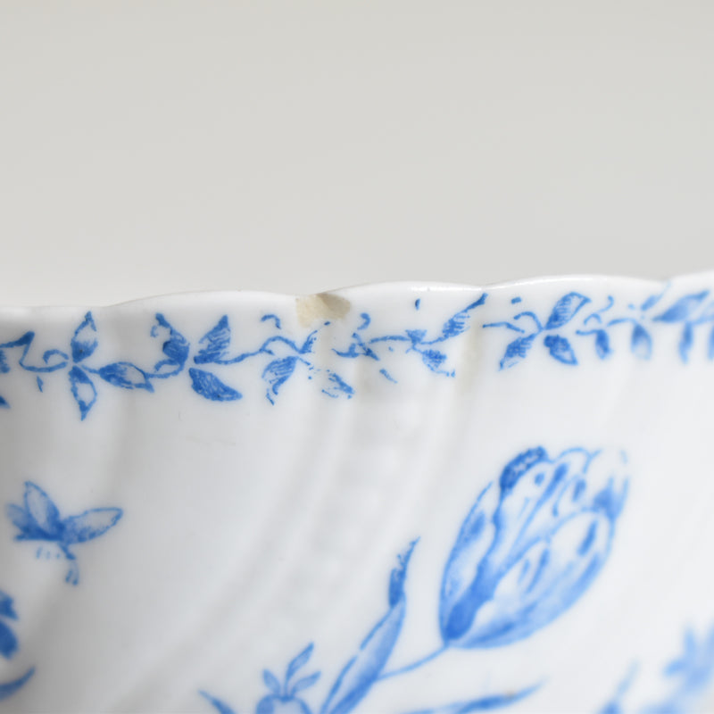 Antique cup, Sarreguemines, Perles Fleurs Bleues B