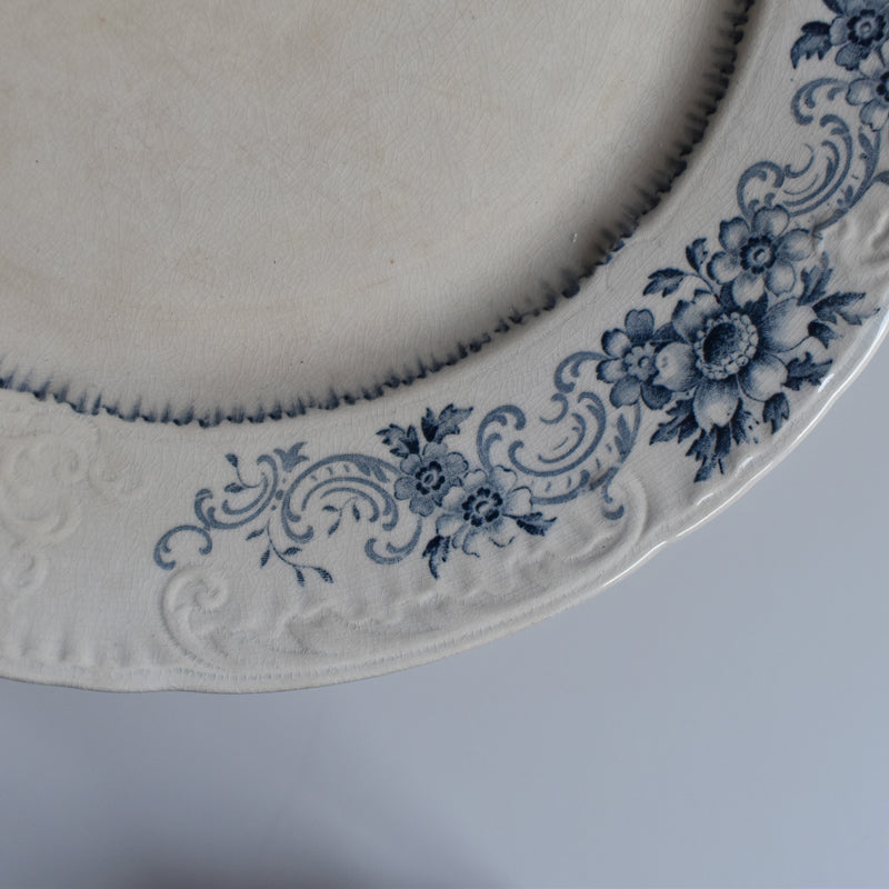 Antique large plate, U&C Sarreguemines Aïda