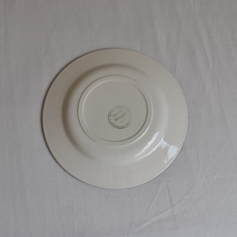 Antique dessert plate Salins Campagne B