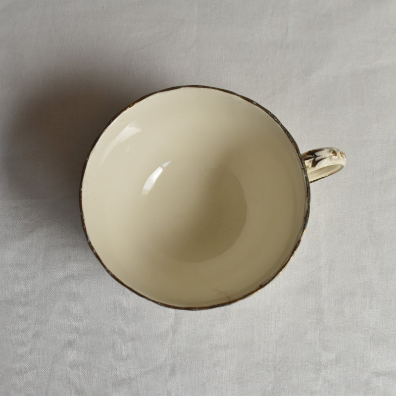 Antique Cup & Saucer U&C Sarreguemines Louis XV C