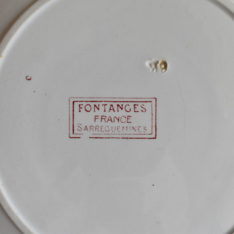 Antique Dessert Plate, Sarreguemines Fontanges C