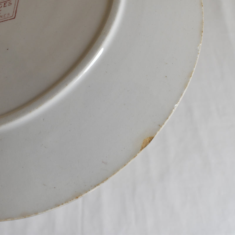 Antique Dessert Plate, Sarreguemines Fontanges C
