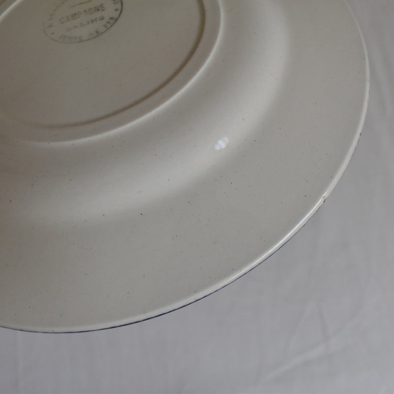 Antique dessert plate Salins Campagne B