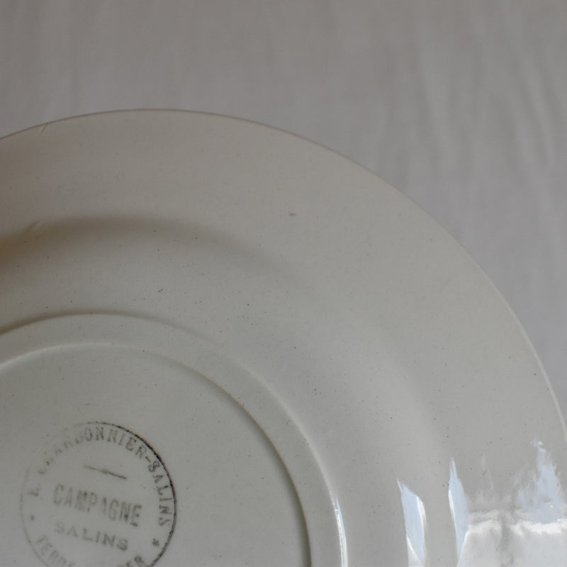 Antique dessert plate Salins Campagne B