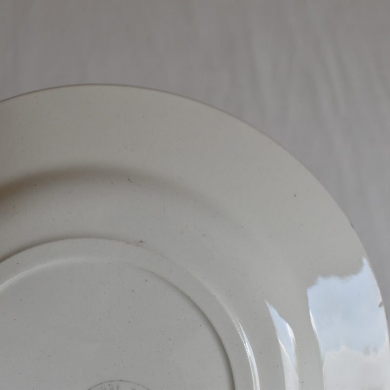 Antique dessert plate Salins Campagne B