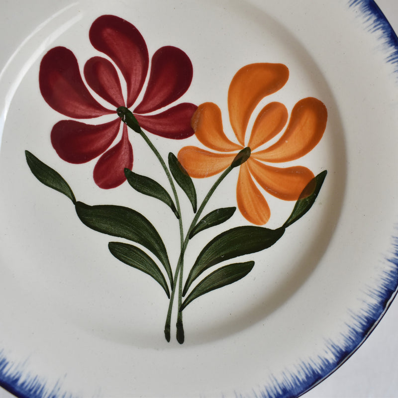 Antique dessert plate Salins Campagne B