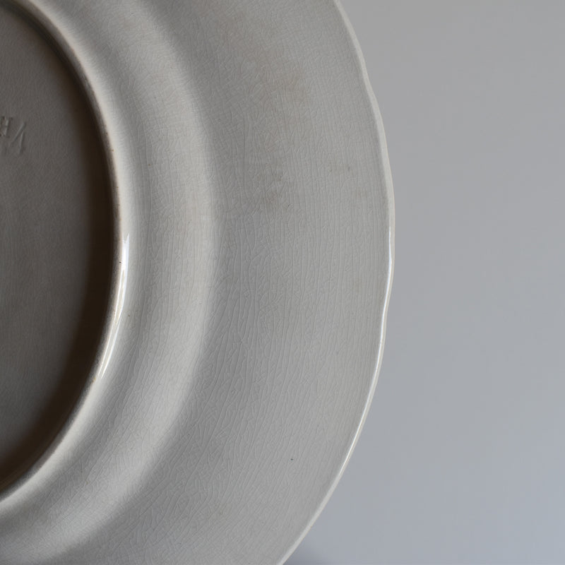 Antique large plate, U&C Sarreguemines Aïda