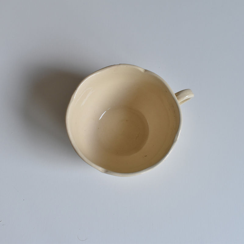 Vintage Teacup & Saucer, Floral Rim A