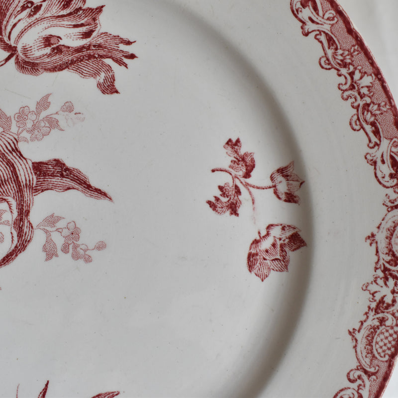 Antique Dessert Plate, Sarreguemines Fontanges C