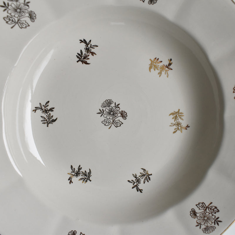 Vintage Deep Plate Digoin & Sarreguemines Fleurs de France B