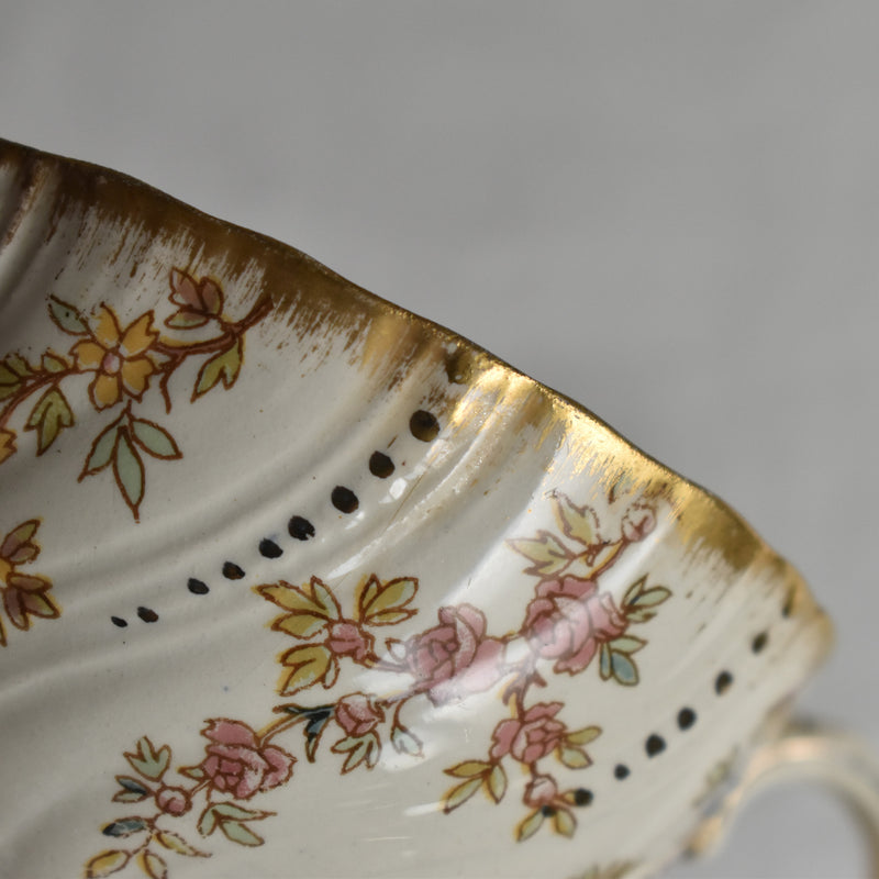 Antique Cup & Saucer U&C Sarreguemines Louis XV C
