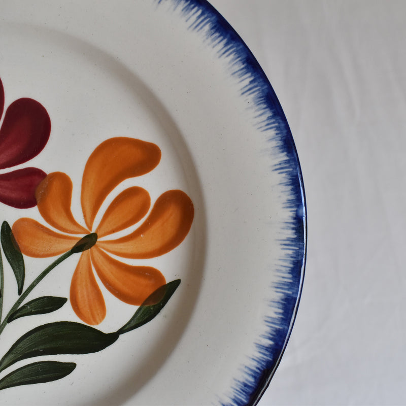 Antique dessert plate Salins Campagne B