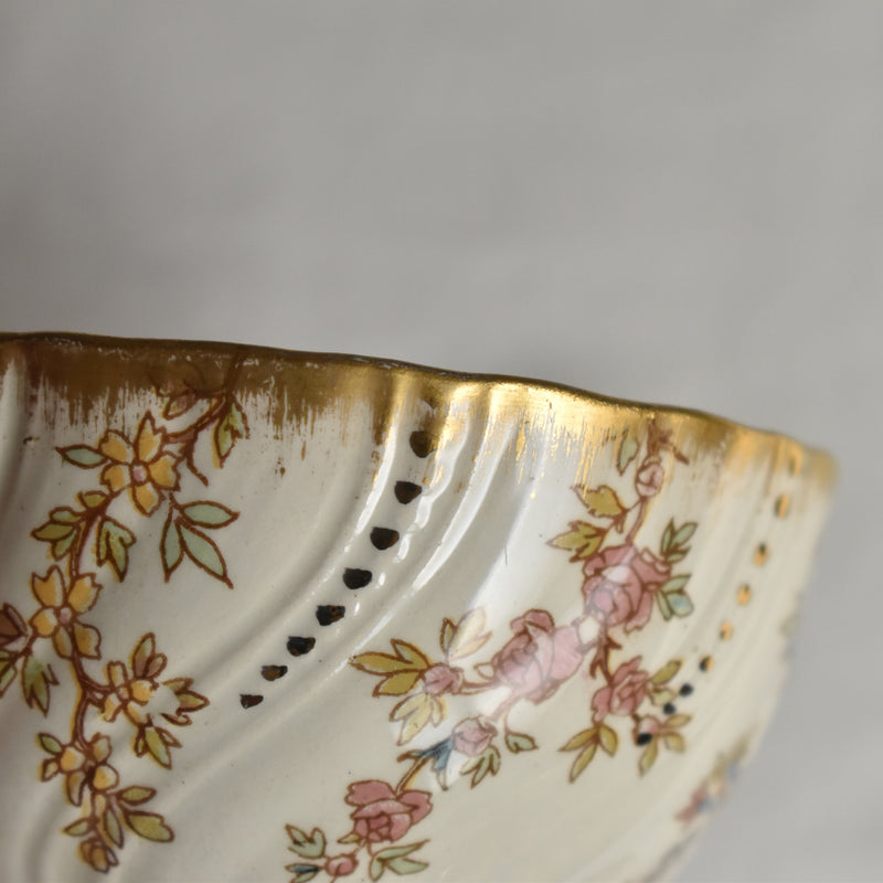 Antique Cup & Saucer U&C Sarreguemines Louis XV C
