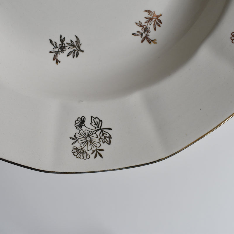 Vintage Deep Plate Digoin & Sarreguemines Fleurs de France B