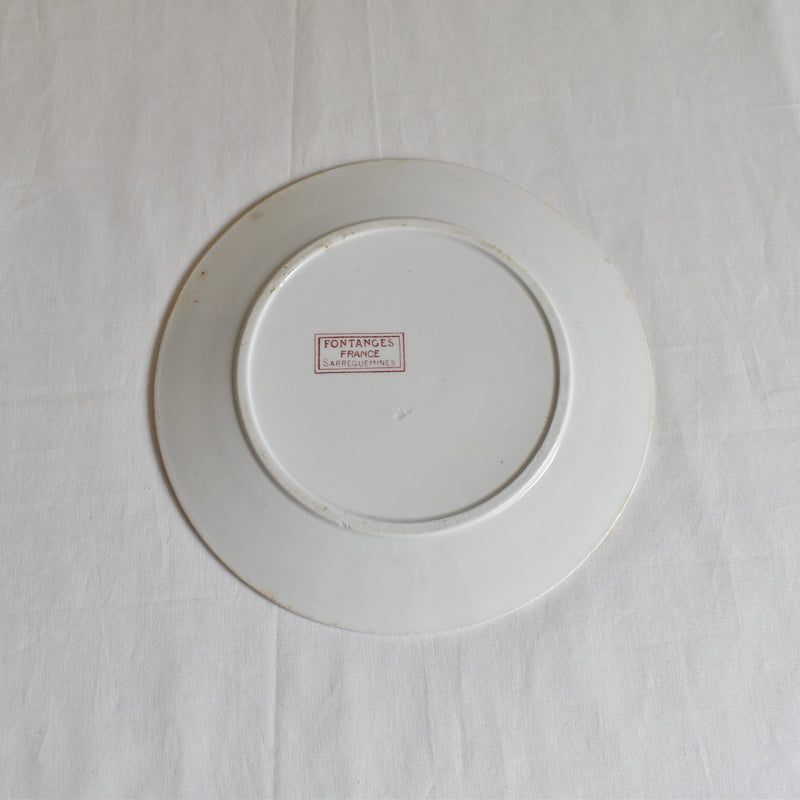 Antique Dessert Plate, Sarreguemines Fontanges B