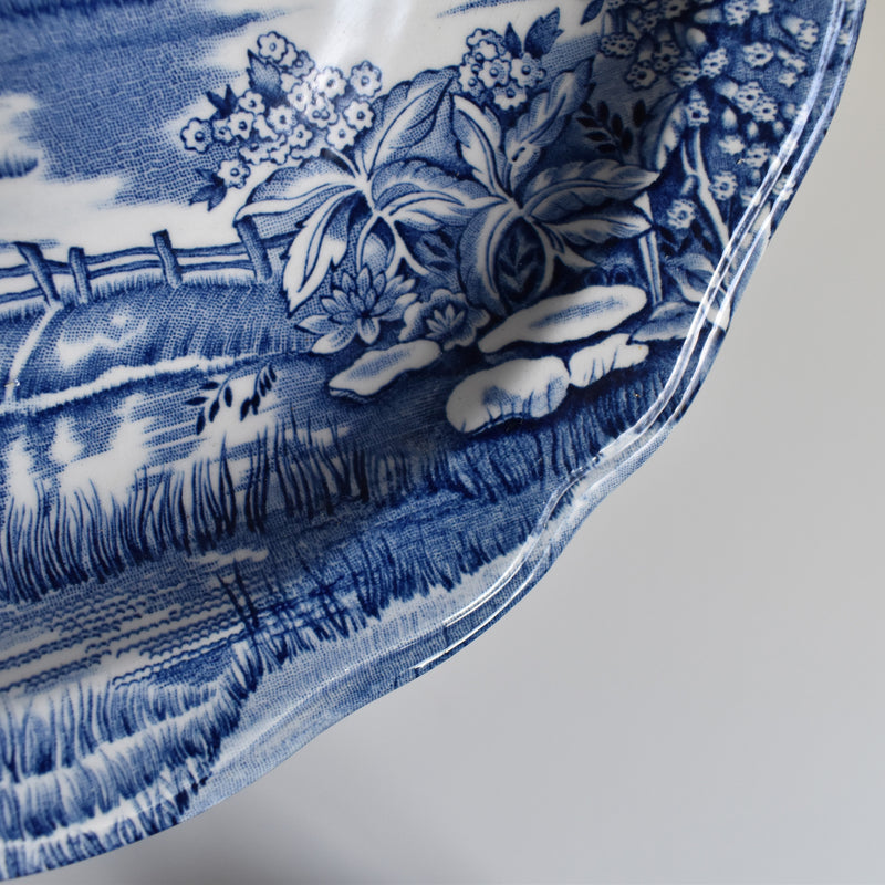 Vintage Round Platter Luneville English Style A
